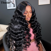 Perruque Lace Front Cheveux Humains Ondulés Profonds Naturels 30 Pouces, Densité 250%, Dentelle Transparente 13x6, 40 Pouces