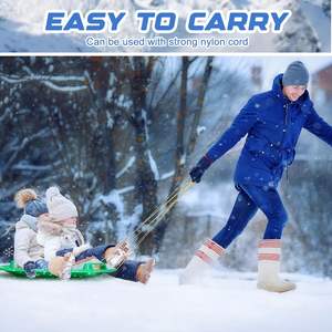 Lenwen 25 pollici Heavy Duty eco-friendly esterno in plastica piattino da neve slitta <span class=keywords><strong>UFO</strong></span> Design per adulti inverno freddo sport - Product Image 3