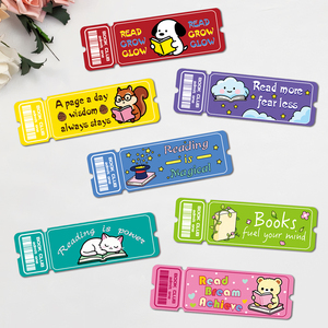 30pcs Factory's Hot-selling Children's Cartoon Fun and Fun Reading Voucher Creative Non-sticky Bookmark