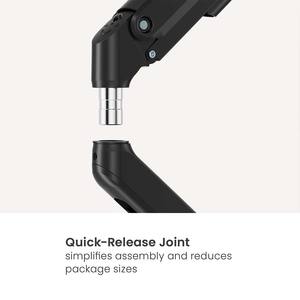 <span class=keywords><strong>Support</strong></span> d'écran d'ordinateur à bras unique super économique LDT112-C012E 17"-32" avec fixation VESA 9KG Noir Blanc pour la maison et le bureau - Product Image 5