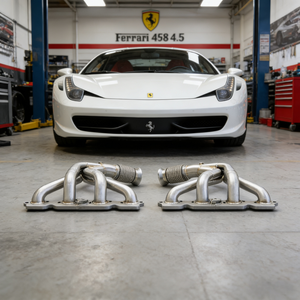 Collecteur d'échappement pour <span class=keywords><strong>Ferrari</strong></span> <span class=keywords><strong>458</strong></span> 4.5 2009-2015 / SP12 EC 4.5 2012-2015 en acier inoxydable – Amélioration de puissance - Product Image 1