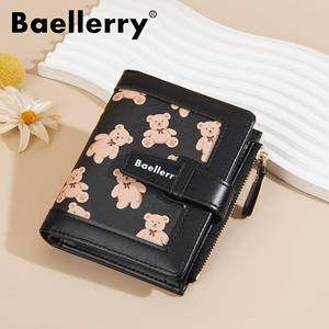 Billetera Rfid Cuero Mujer Dama Custom logo Pu in pelle Mini <span class=keywords><strong>portafoglio</strong></span> per carte carino con stampa orso <span class=keywords><strong>rosa</strong></span> di fascia alta <span class=keywords><strong>portafoglio</strong></span> per ragazze di lusso 2025 - Product Image 3