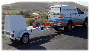 Déflectomètre à poids tombant automatique monté sur remorque à neuf capteurs, FWD, 220v, géophone - Product Image 3