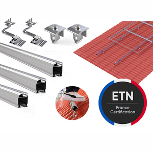 Système de <span class=keywords><strong>fixation</strong></span> de panneaux solaires pour toit en tuiles ETN, <span class=keywords><strong>kit</strong></span> de <span class=keywords><strong>fixation</strong></span> de panneaux solaires, crochets solaires, rails solaires pour 1 à 4 panneaux solaires - Product Image 1