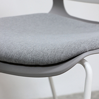 Chaise de formation empilable en gros avec base remplaçable, dossier ergonomique bionique et coussin en tissu