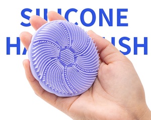 Brosse de nettoyage et de massage en silicone manuelle pour bébé avec shampoing – Ensemble de salle de bain - Product Image 6