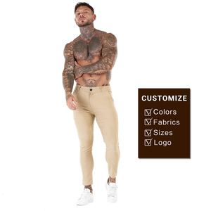 Gingtto <span class=keywords><strong>pantaloni</strong></span> da lavoro Casual Slim-Fit da <span class=keywords><strong>uomo</strong></span> personalizzati <span class=keywords><strong>pantaloni</strong></span> da tuta kaki elasticizzati <span class=keywords><strong>pantaloni</strong></span> <span class=keywords><strong>Chino</strong></span> da <span class=keywords><strong>uomo</strong></span> - Product Image 2