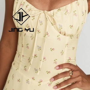 Robe de soirée décontractée de luxe à fleurs personnalisée, robe à bretelles texturée, robe maxi en lin mélangé à du coton de haute qualité - Product Image 6