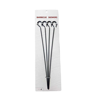 SK-2121 Bâtonnets de barbecue en fer antiadhésifs personnalisables pour kebab et cuisson en extérieur