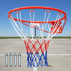 D0100H7FGHP Cerchio da basket in acciaio da 18 pollici con rete multicolore, accessorio di ricambio per uso esterno e interno - Product Image 2