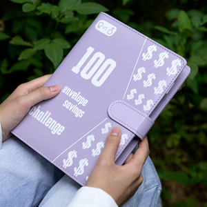 Carnet de notes avec couverture en cuir pour 100 jours, planificateur personnel d'épargne pour le suivi quotidien du budget et des objectifs d'épargne - Product Image 4