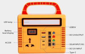 Portable Power Station <b>Generator</b> 220V Battery Backup Power Supply with USB AC LED <b>Solar</b> Input for Outdoor Emergency Use - Product Image 2