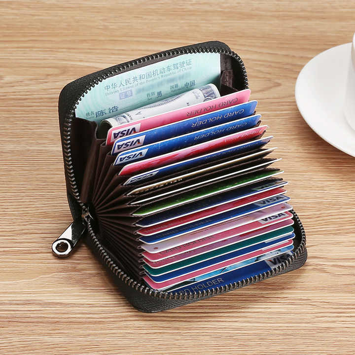 Womens RFID Blocking Leather Accordion Wallet Credit Card Holder Zipper  Purse US