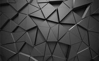 ZHIHAI 3D géométrique abstrait gris triangles fond d'écran designer