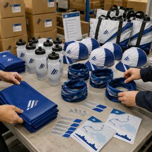 Kit Personalizado al por Mayor para Eventos Ciclisticos OEM ODM: Bolsa de Accesorios para Ciclistas con Toalla Refrigerante, Botella, Bragas para el Cuello, Gorra y Pegatinas Reflectantes - Product Image 4