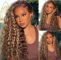 Perruque Lace Front Ombrée Cheveux Humains 13x6 Blond Miel 4/27 Ondulée Profonde Sans Colle Alibaba