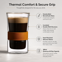 Tasse en verre borosilicate à double paroi, verre à whisky, verre highball, verrerie en cristal, tasse à café, verre à bière de haute qualité, directement des fabricants
