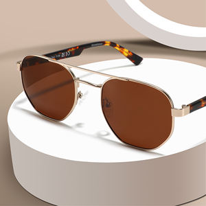 แว่นกันแดดแฟชั่นย้อนยุควินเทจใส่ได้ทั้งชายและหญิงแว่นกันแดดโพลาไรซ์โลหะคุณภาพสูงแว่นกันแดดโลโก้ตามสั่ง - Product Image 3