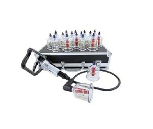 Cangkir terapi bekam kaca vakum tradisional Cina, set pijat terapi bekam silikon vakum 24 tubuh - Product Image 1