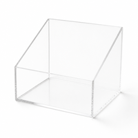 Boîte de présentation en acrylique transparente sur mesure pour usine, étui de rangement transparent, organisateur de bureau moderne poli, présentoir personnalisé