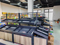 Maatwerk Fruit Display Tafel Groentewinkel Ontwerp Duurzame Houten Supermarkt Plank