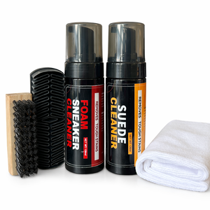 Customizable Logo Portable Environmental Sneaker &amp; Suede Cleaning Kit with Wooden Handle Brush 150ml Foam <strong>Cleaner</strong> - Product Image 2