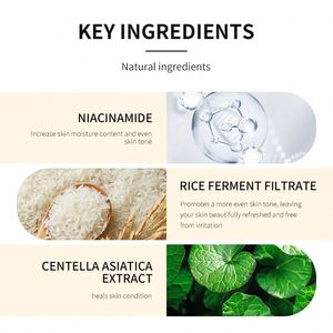 Tónico <span class=keywords><strong>Facial</strong></span> de Leche con 2% de Niacinamida y Salvado de Arroz, Tónico <span class=keywords><strong>Calmante</strong></span> e Iluminador para la Piel, Brillo Instantáneo para Piel Seca - Product Image 6