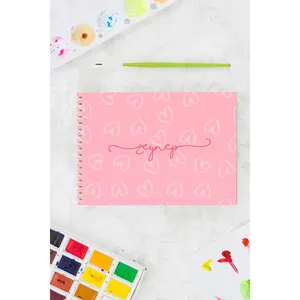 สมุดโน้ตขนาด A6 แบบสันห่วง ปกกระดาษ สำหรับวาดภาพ ระบายสีด้วยดินสอ  สามารถใส่โลโก้ได้ เหมาะสำหรับเป็นของขวัญและของแจก - Product Image 1