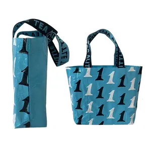 Small Laminated Boat Shape Bag Promotional Tote PP Woven Different Shape Shopping Bag