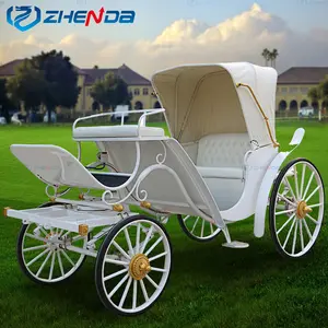 White single row sightseeing princess wedding carriage for sale