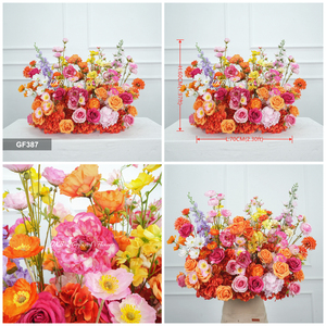 Centre de table floral artificiel en soie de luxe, rose pour la décoration de table d'événements et de mariages - Product Image 3