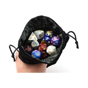 Sac à dés en tissu Dungeons and Dragons, pochette à dés D&D, sac à dés en velours avec cordon de serrage pour bijoux - Product Image 5