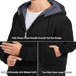 Felpa Sportiva Personalizzata ODM Super Calda e Spessa, Invernale, Foderata in Sherpa, Antivento, in Pile Polare - Product Image 3