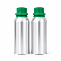 Bouteille en aluminium poli miroir de 300 ml avec bouchon vert, opaque, hermétique, pour huiles essentielles naturelles, écologiques et biologiques
