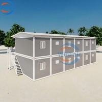 Maisons préfabriquées duplex WinFair les moins chères - Maisons préfabriquées modulaires modernes chinoises à 2 étages pour dortoir de chantier