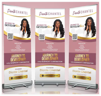 Support de bannière en vinyle rétractable personnalisé, portable et léger, pour événements, enseignes commerciales, marketing promotionnel