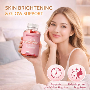 OEM Label pribadi Vegan Glutathione & kolagen kulit Glow Gummies dengan <span class=keywords><strong>multivitamin</strong></span>, rasa stroberi alami - Product Image 2