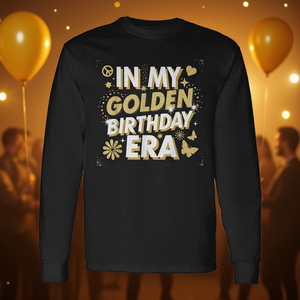 Camiseta de manga larga In My Golden Birthday Era, camiseta de cumpleaños - Product Image 3