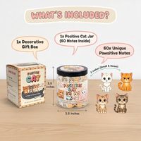 Ensemble de cartes de notes d'énergie positive de 60 jours, messages inspirants et affectueux dans un bocal, cadeau polyvalent pour toutes les occasions