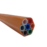 7 vías 12/10mm Pe Sheath 1,2mm Direct Bury Hdpe Microduct Tube Bundle con cable trazador que sopla fibra óptica Cable Paquete de fibra