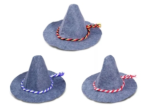 Unisex Adult Filz Tiroler Hut Traditionelles Oktoberfest Bayern Räuber hut <span class=keywords><strong>Grauer</strong></span> Filzhut Mit Weiss - Product Image 5