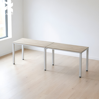 Poste de travail modulaire ergonomique pour 2 personnes, bureau en îlot, table de bureau ouverte de 240x60x75cm pour agence créative