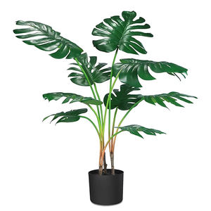 Arbre artificiel de Monstera Deliciosa de Style de conception verte pour la décoration de salon de salle de bains de bureau à la maison pendant Noël et le nouvel an - Product Image 1