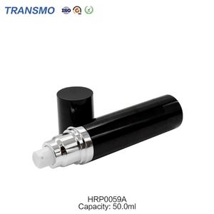 Bouteilles de lotion en plastique transparentes de 50 ml en gros, flacons pulvérisateurs noirs vides de 50 ml avec pompe, marque privée - Product Image 4