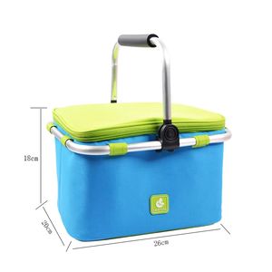 Panier isotherme pliable de grande capacité 32L avec logo personnalisé du fabricant, imperméable, avec poignée en aluminium pliable 2026 - Product Image 6