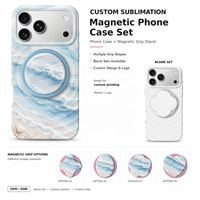 Coque de téléphone personnalisée par sublimation pour iPhone 18 17 16 15 14 Pro Max, motif imprimé, protection avec support magnétique
