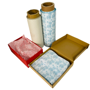 Papel de regalo de impresión blanca directa de fábrica Material de papel tisú a prueba de humedad Revestimiento de papel de copia personalizable Zapatos de ropa - Product Image 5