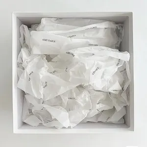 Vente en gros de papier de soie imprimé écologique et recyclable Papier de soie blanc sans acide pour vêtements Papier de soie pour t-shirt