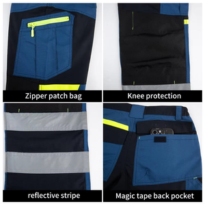 <span class=keywords><strong>Pantalon</strong></span> de <span class=keywords><strong>travail</strong></span> de sécurité pour hommes, haute visibilité, multi-poches, en polyester indéchirable, pour atelier, usine, construction, printemps - Product Image 5