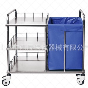 Carrito Médico de Acero Inoxidable Xinyuchen 670x450x900mm, Carro de Hospital de Doble Capa Resistente - Product Image 5